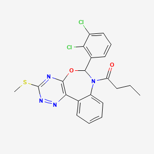 7-butyryl-6-(2,3-dichlorophenyl)-3-(methylthio)-6,7-dihydro[1,2,4]triazino[5,6-d][3,1]benzoxazepine