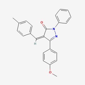 molecular formula C24H20N2O2 B5400265 5-(4-methoxyphenyl)-4-(4-methylbenzylidene)-2-phenyl-2,4-dihydro-3H-pyrazol-3-one 
