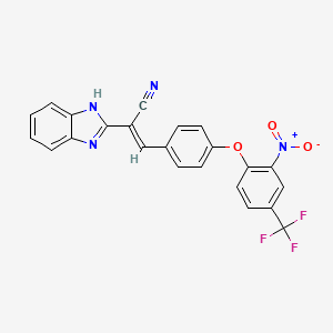 2-(1H-benzimidazol-2-yl)-3-{4-[2-nitro-4-(trifluoromethyl)phenoxy]phenyl}acrylonitrile