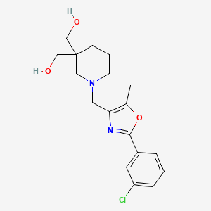 (1-{[2-(3-chlorophenyl)-5-methyl-1,3-oxazol-4-yl]methyl}piperidine-3,3-diyl)dimethanol