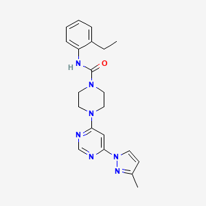 N-(2-ethylphenyl)-4-[6-(3-methyl-1H-pyrazol-1-yl)-4-pyrimidinyl]-1-piperazinecarboxamide