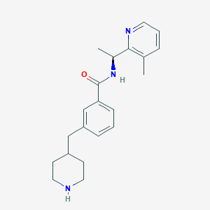 N-[(1S)-1-(3-methyl-2-pyridinyl)ethyl]-3-(4-piperidinylmethyl)benzamide