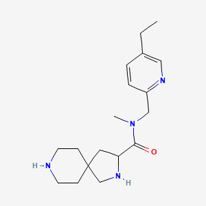 molecular formula C18H28N4O B5400323 N-[(5-ethyl-2-pyridinyl)methyl]-N-methyl-2,8-diazaspiro[4.5]decane-3-carboxamide dihydrochloride 