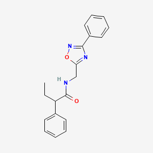molecular formula C19H19N3O2 B5400330 2-phenyl-N-[(3-phenyl-1,2,4-oxadiazol-5-yl)methyl]butanamide 