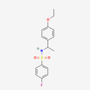 molecular formula C16H18FNO3S B5400338 N-[1-(4-ethoxyphenyl)ethyl]-4-fluorobenzenesulfonamide 