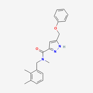 molecular formula C21H23N3O2 B5400359 N-(2,3-dimethylbenzyl)-N-methyl-5-(phenoxymethyl)-1H-pyrazole-3-carboxamide 