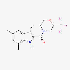 3,5,7-trimethyl-2-{[2-(trifluoromethyl)morpholin-4-yl]carbonyl}-1H-indole