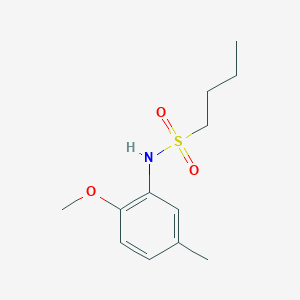 molecular formula C12H19NO3S B5400390 N-(2-methoxy-5-methylphenyl)-1-butanesulfonamide 
