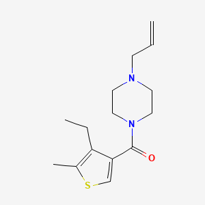 molecular formula C15H22N2OS B5400395 1-allyl-4-[(4-ethyl-5-methyl-3-thienyl)carbonyl]piperazine 