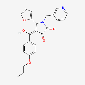 5-(2-furyl)-3-hydroxy-4-(4-propoxybenzoyl)-1-(3-pyridinylmethyl)-1,5-dihydro-2H-pyrrol-2-one
