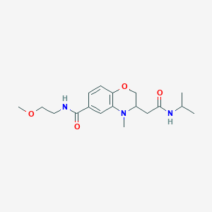 3-[2-(isopropylamino)-2-oxoethyl]-N-(2-methoxyethyl)-4-methyl-3,4-dihydro-2H-1,4-benzoxazine-6-carboxamide