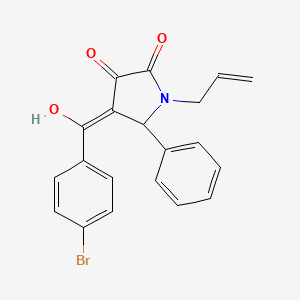 molecular formula C20H16BrNO3 B5400465 1-allyl-4-(4-bromobenzoyl)-3-hydroxy-5-phenyl-1,5-dihydro-2H-pyrrol-2-one 