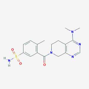 molecular formula C17H21N5O3S B5400470 3-{[4-(dimethylamino)-5,8-dihydropyrido[3,4-d]pyrimidin-7(6H)-yl]carbonyl}-4-methylbenzenesulfonamide 