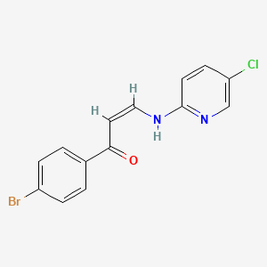 molecular formula C14H10BrClN2O B5400480 1-(4-bromophenyl)-3-[(5-chloro-2-pyridinyl)amino]-2-propen-1-one 