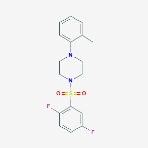 molecular formula C17H18F2N2O2S B5400495 1-[(2,5-difluorophenyl)sulfonyl]-4-(2-methylphenyl)piperazine 