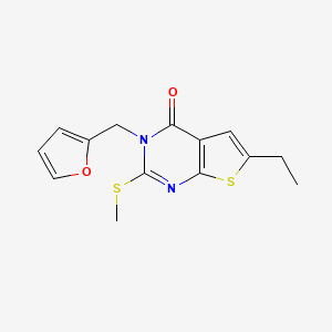 molecular formula C14H14N2O2S2 B5400507 6-ethyl-3-(2-furylmethyl)-2-(methylthio)thieno[2,3-d]pyrimidin-4(3H)-one 