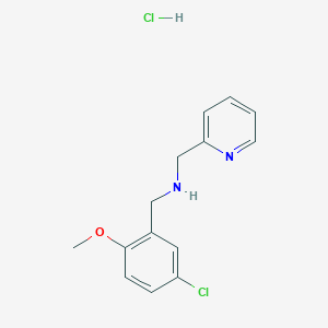 molecular formula C14H16Cl2N2O B5400525 (5-chloro-2-methoxybenzyl)(2-pyridinylmethyl)amine hydrochloride 