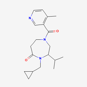 molecular formula C19H27N3O2 B5400539 4-(cyclopropylmethyl)-3-isopropyl-1-[(4-methylpyridin-3-yl)carbonyl]-1,4-diazepan-5-one 