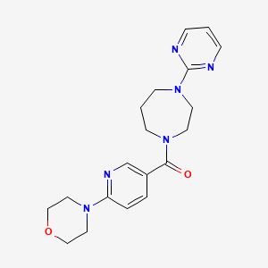 molecular formula C19H24N6O2 B5400549 1-[(6-morpholin-4-ylpyridin-3-yl)carbonyl]-4-pyrimidin-2-yl-1,4-diazepane 