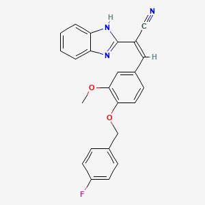 molecular formula C24H18FN3O2 B5400570 2-(1H-benzimidazol-2-yl)-3-{4-[(4-fluorobenzyl)oxy]-3-methoxyphenyl}acrylonitrile 