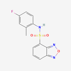 molecular formula C13H10FN3O3S B5400577 N-(4-fluoro-2-methylphenyl)-2,1,3-benzoxadiazole-4-sulfonamide 