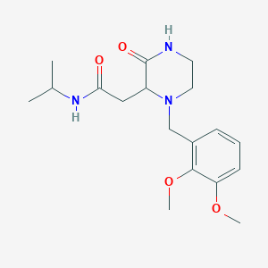 molecular formula C18H27N3O4 B5400582 2-[1-(2,3-dimethoxybenzyl)-3-oxo-2-piperazinyl]-N-isopropylacetamide 