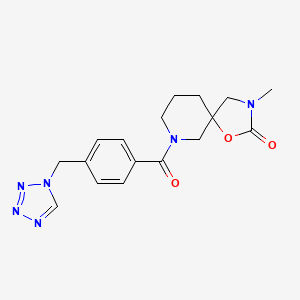 molecular formula C17H20N6O3 B5400592 3-methyl-7-[4-(1H-tetrazol-1-ylmethyl)benzoyl]-1-oxa-3,7-diazaspiro[4.5]decan-2-one 