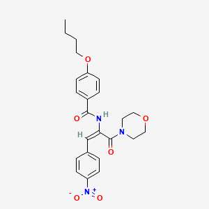 molecular formula C24H27N3O6 B5400624 4-butoxy-N-[1-(4-morpholinylcarbonyl)-2-(4-nitrophenyl)vinyl]benzamide 