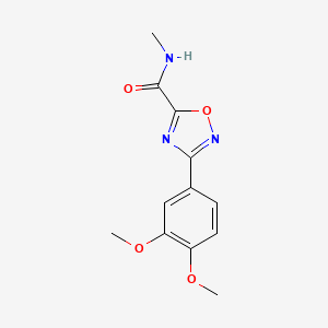 molecular formula C12H13N3O4 B5400643 3-(3,4-dimethoxyphenyl)-N-methyl-1,2,4-oxadiazole-5-carboxamide 