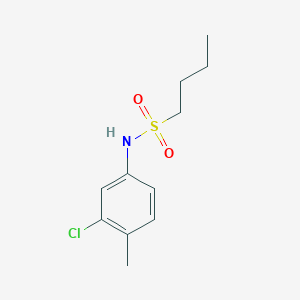 molecular formula C11H16ClNO2S B5400656 N-(3-chloro-4-methylphenyl)-1-butanesulfonamide 