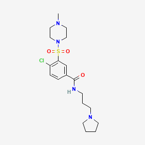 4-chloro-3-[(4-methyl-1-piperazinyl)sulfonyl]-N-[3-(1-pyrrolidinyl)propyl]benzamide