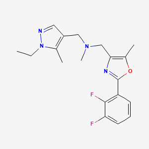 1-[2-(2,3-difluorophenyl)-5-methyl-1,3-oxazol-4-yl]-N-[(1-ethyl-3-methyl-1H-pyrazol-4-yl)methyl]-N-methylmethanamine