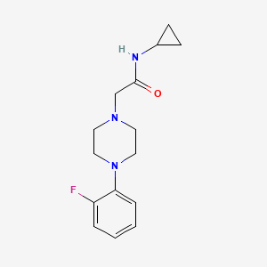 molecular formula C15H20FN3O B5400676 N-cyclopropyl-2-[4-(2-fluorophenyl)-1-piperazinyl]acetamide 