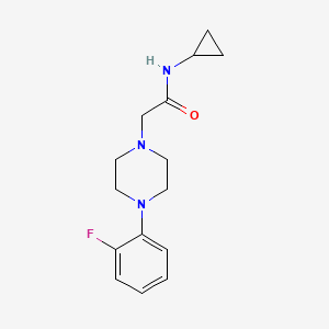 molecular formula C15H20FN3O B5400676 N-cyclopropyl-2-[4-(2-fluorophenyl)piperazin-1-yl]acetamide 