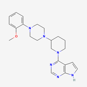 4-{3-[4-(2-methoxyphenyl)-1-piperazinyl]-1-piperidinyl}-7H-pyrrolo[2,3-d]pyrimidine