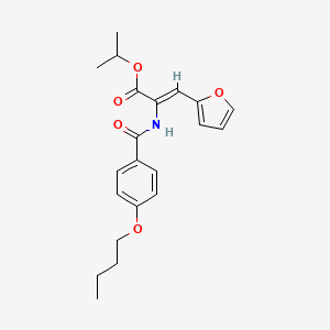 molecular formula C21H25NO5 B5400691 isopropyl 2-[(4-butoxybenzoyl)amino]-3-(2-furyl)acrylate 