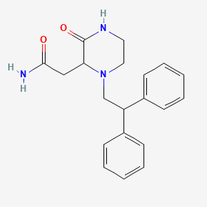molecular formula C20H23N3O2 B5400696 2-[1-(2,2-diphenylethyl)-3-oxo-2-piperazinyl]acetamide 