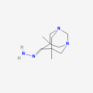 molecular formula C10H18N4 B5400703 5,7-dimethyl-1,3-diazatricyclo[3.3.1.1~3,7~]decan-6-one hydrazone 