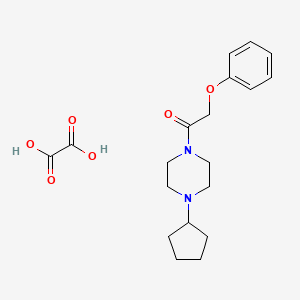 molecular formula C19H26N2O6 B5400729 1-cyclopentyl-4-(phenoxyacetyl)piperazine oxalate 