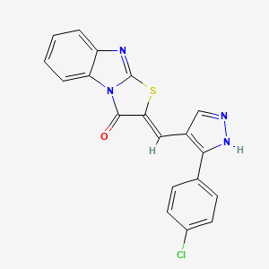 2-{[3-(4-chlorophenyl)-1H-pyrazol-4-yl]methylene}[1,3]thiazolo[3,2-a]benzimidazol-3(2H)-one