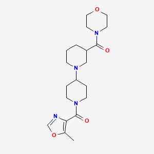 molecular formula C20H30N4O4 B5400749 1'-[(5-methyl-1,3-oxazol-4-yl)carbonyl]-3-(morpholin-4-ylcarbonyl)-1,4'-bipiperidine 