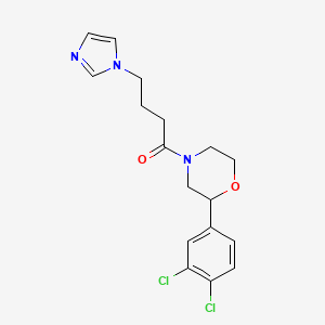 molecular formula C17H19Cl2N3O2 B5400794 2-(3,4-dichlorophenyl)-4-[4-(1H-imidazol-1-yl)butanoyl]morpholine 