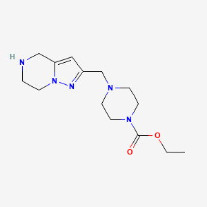 ethyl 4-(4,5,6,7-tetrahydropyrazolo[1,5-a]pyrazin-2-ylmethyl)-1-piperazinecarboxylate dihydrochloride