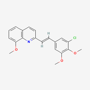 molecular formula C20H18ClNO3 B5400819 2-[2-(3-chloro-4,5-dimethoxyphenyl)vinyl]-8-methoxyquinoline 