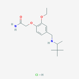 molecular formula C17H29ClN2O3 B5400843 2-(2-ethoxy-4-{[(1,2,2-trimethylpropyl)amino]methyl}phenoxy)acetamide hydrochloride 