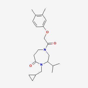 4-(cyclopropylmethyl)-1-[(3,4-dimethylphenoxy)acetyl]-3-isopropyl-1,4-diazepan-5-one