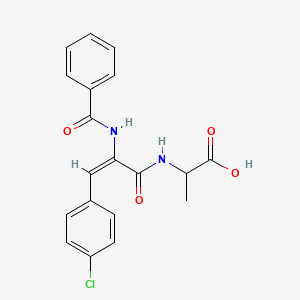 molecular formula C19H17ClN2O4 B5400895 N-[2-(benzoylamino)-3-(4-chlorophenyl)acryloyl]alanine 