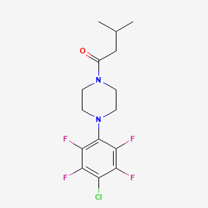 1-(4-chloro-2,3,5,6-tetrafluorophenyl)-4-(3-methylbutanoyl)piperazine