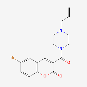 molecular formula C17H17BrN2O3 B5400933 3-[(4-allyl-1-piperazinyl)carbonyl]-6-bromo-2H-chromen-2-one 
