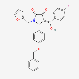 molecular formula C29H22FNO5 B5400987 5-[4-(benzyloxy)phenyl]-4-(4-fluorobenzoyl)-1-(2-furylmethyl)-3-hydroxy-1,5-dihydro-2H-pyrrol-2-one 